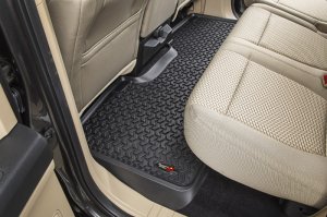 Ford F-150 Floor Liner Kit - Front/Rear - Rugged Ridge - 3 Pc - Black - `15-`18 Ford F-150 Floor Liner Kit - Front/Rear - Rugged Ridge - 3 Pc - Black - `15-`18